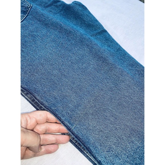 36x30 Rustler Regular Fit Straight Leg Mens Hardworking Denim Blue Jeans Issue - Picture 5 of 12